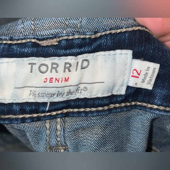 TORRID Denim Overalls Jeans Size 12 - Picture 8 of 9